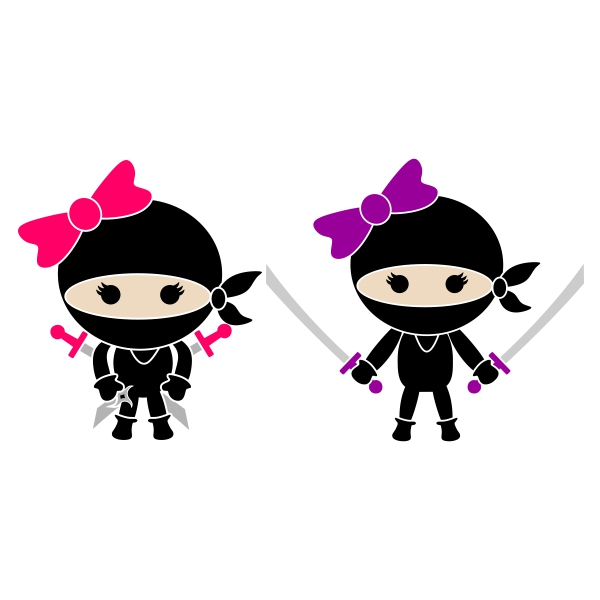 Ninja Girl SVG Cuttable File