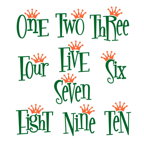 Birthday Numbers SVG Cuttable Files
