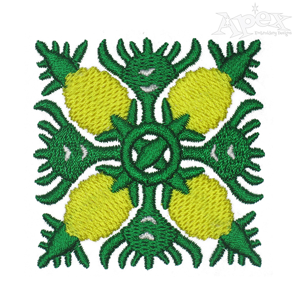 Pineapple Pattern Embroidery Designs