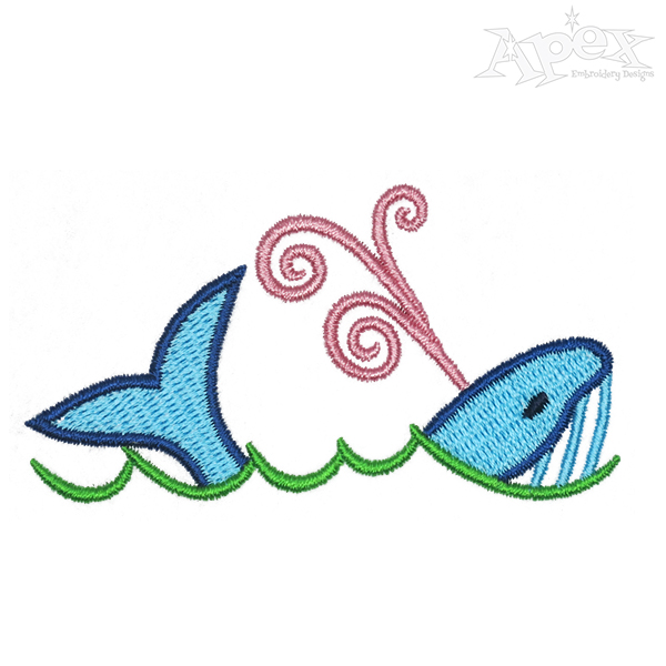 Ocean Whale Embroidery Designs