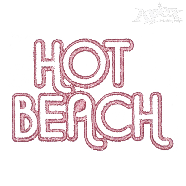 Hot Beach Embroidery Designs