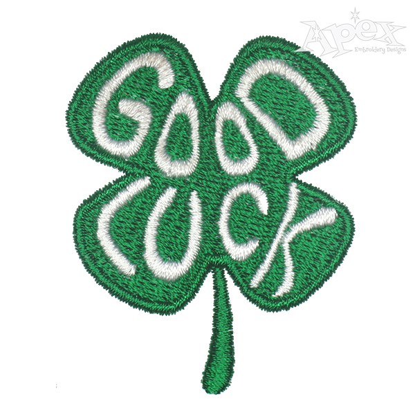 Good Luck Shamrock Embroidery Designs