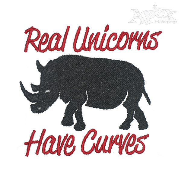 Real Unicorns Embroidery Design