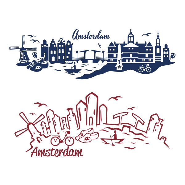 Amsterdam Skyline SVG Cuttable Files
