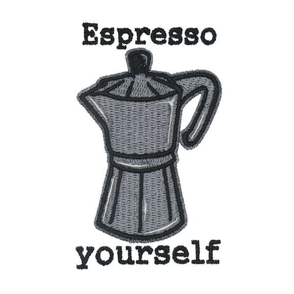Espresso Yourself Embroidery Design