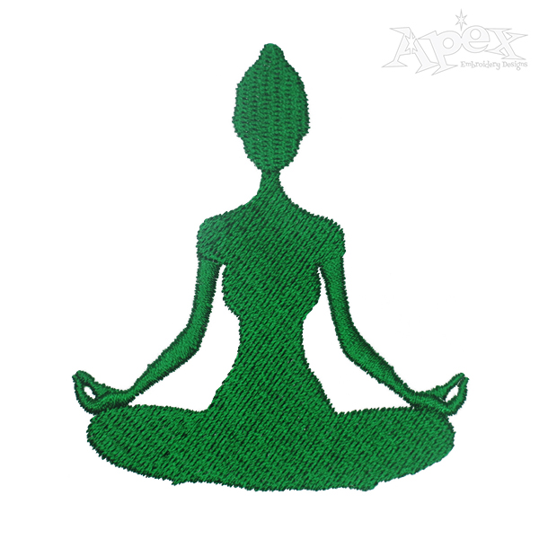 Yoga Meditation Embroidery Design