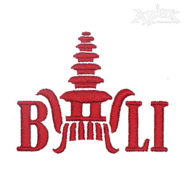 Indonesia Bali Temple Embroidery Design