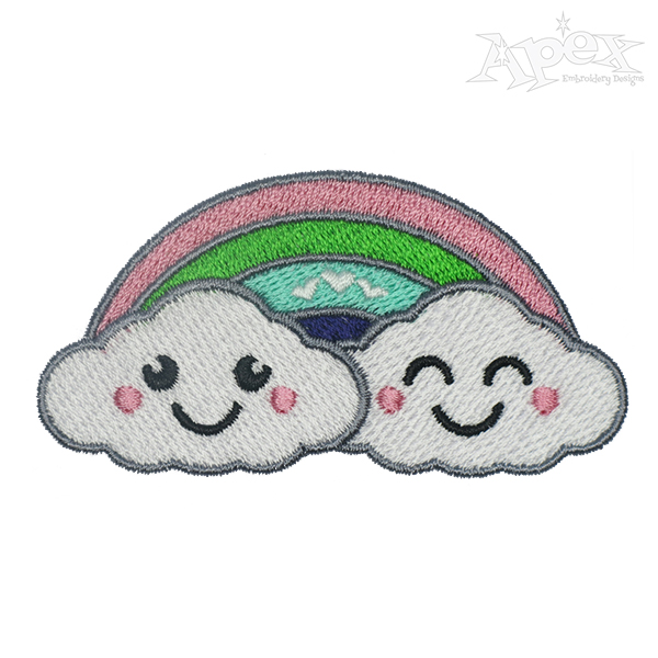 Happy Clouds Embroidery Design