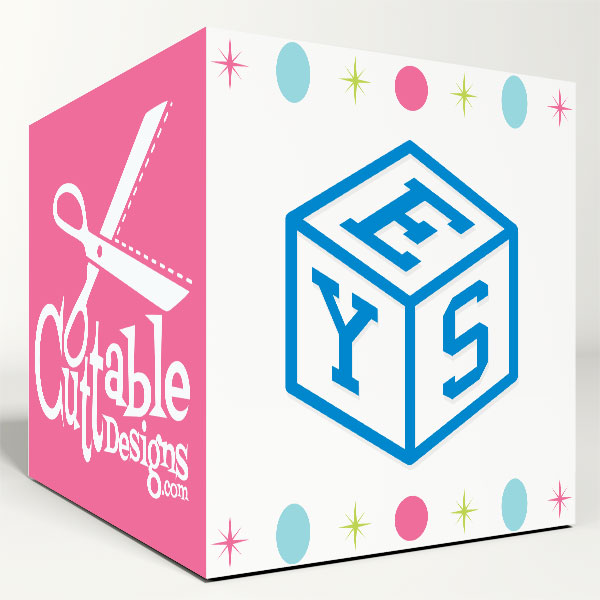 Cube Monogram SVG Cuttable Font