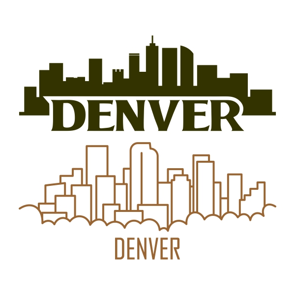 Colorado Denver Skyline SVG Cuttable Design
