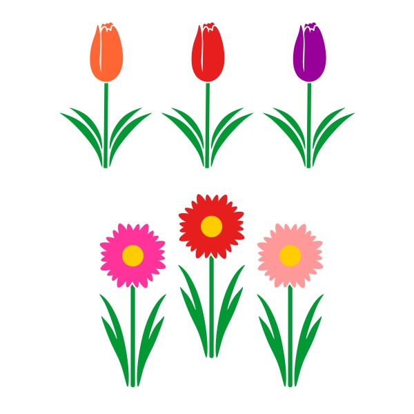 Decor Flowers SVG Cuttable Design