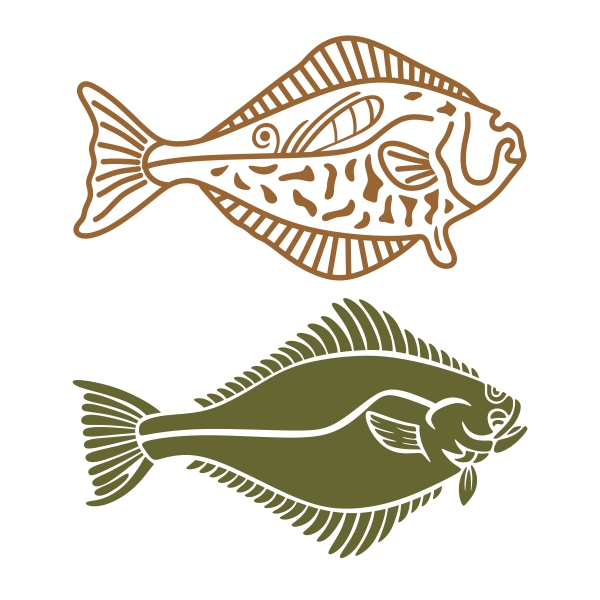 Halibut Fish SVG Cuttable Design