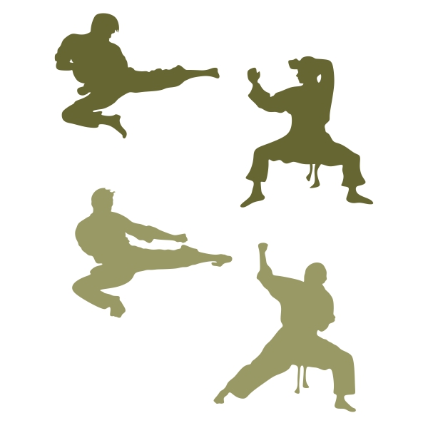 Karate Silhouette SVG Cuttable Design