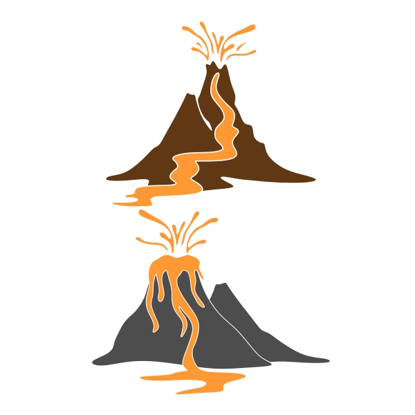 Volcano SVG Cuttable Design
