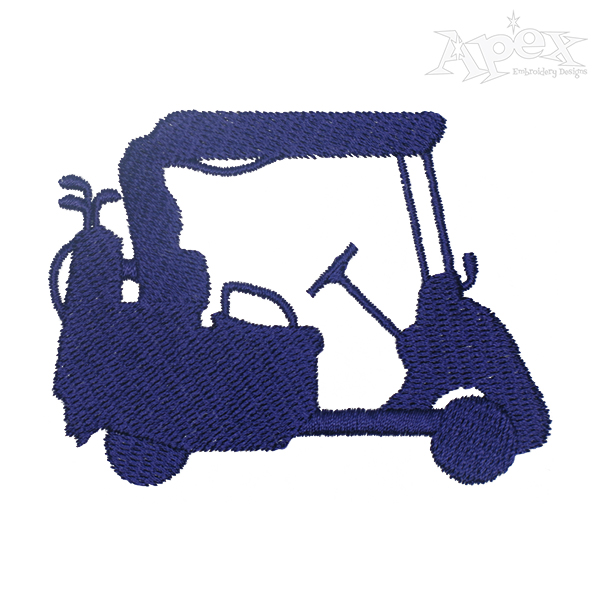 Golf Cart Embroidery Design