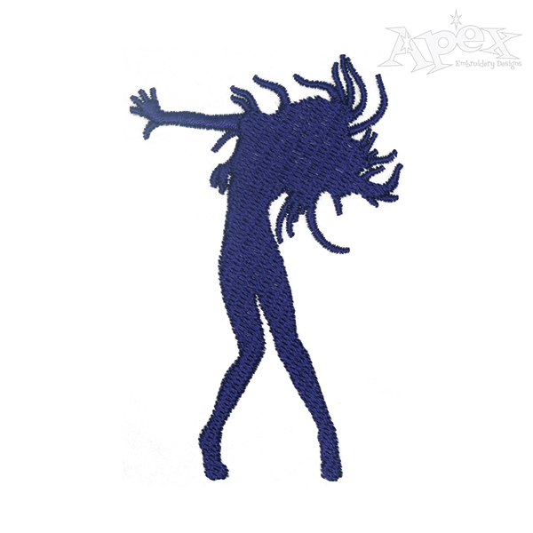 Dancing Silhouette Embroidery Design