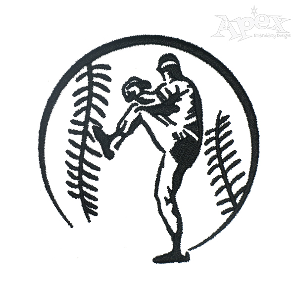 Baseball Pitcher Embroidery Design