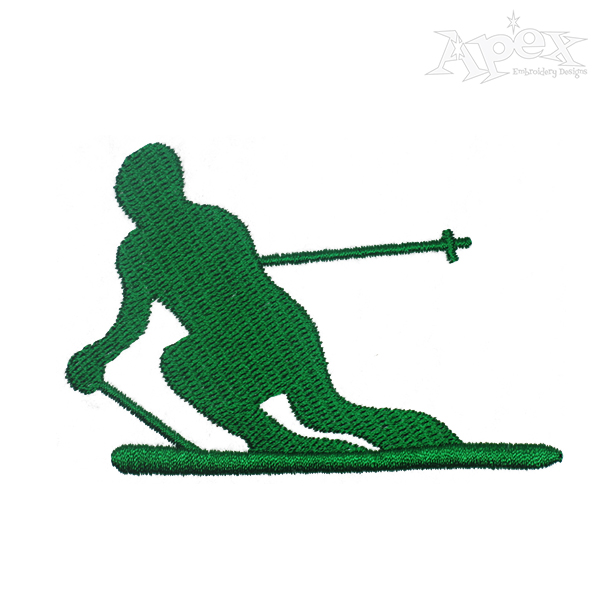 Skiing Pack Embroidery Design