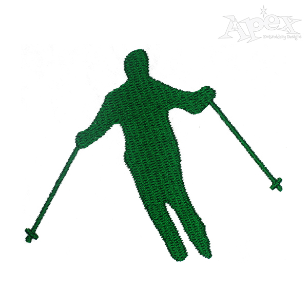Skiing Pack Embroidery Design