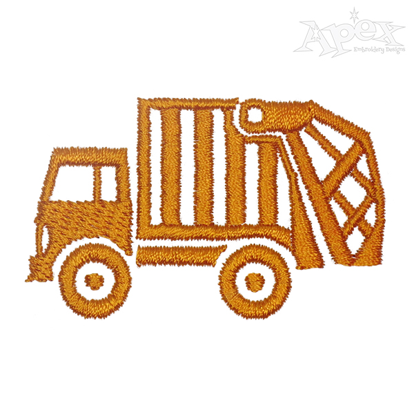 Trash Truck Toy Embroidery Design