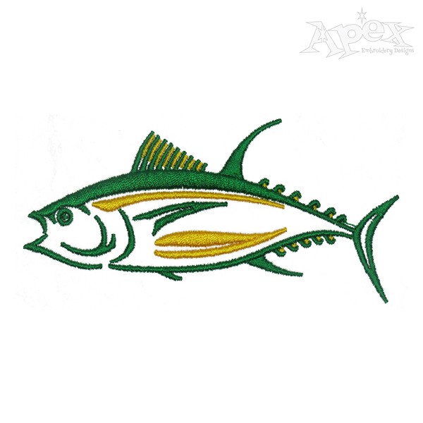 Tuna Fish Embroidery Design