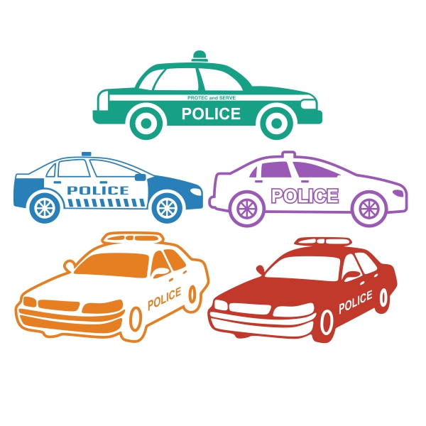 Police Cars SVG Cuttable Design