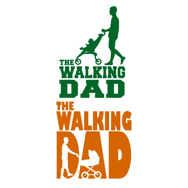 The Walking Dad SVG Cuttable Design
