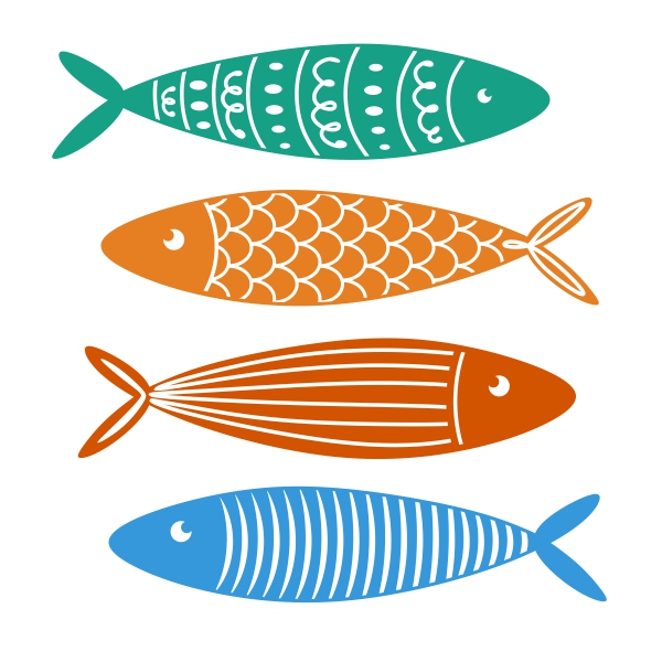 Cute Fish Pack SVG Cuttable Design
