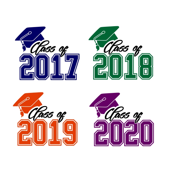 Graduation Class of 2017 2018 2019 2020 SVG Cuttable Design