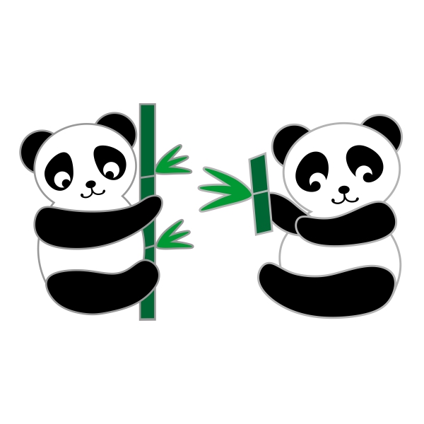 Panda Bamboo SVG Cuttable Design