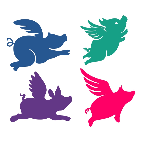Pigs Fly SVG Cuttable Design