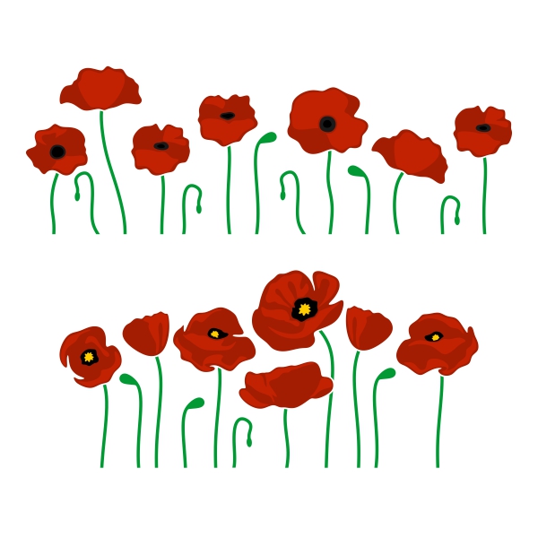 Poppies Flower SVG Cuttable Design
