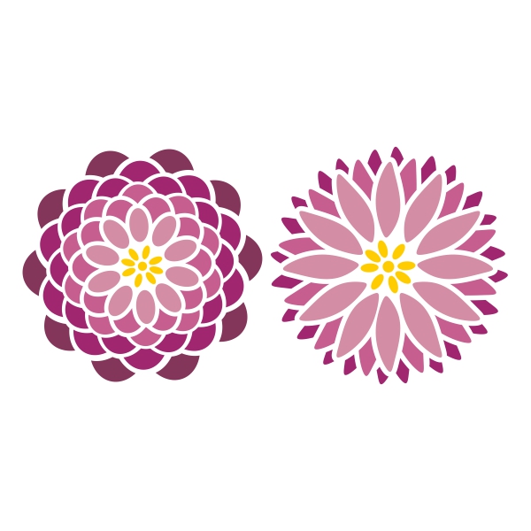 Zinnia Flowers SVG Cuttable Design
