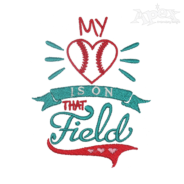 Baseball Field Embroidery Design