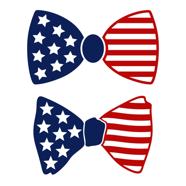 American Flag Bow Tie SVG Cuttable Design