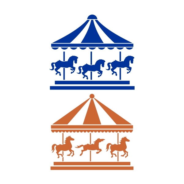 Horse Carousel Ride SVG Cuttable Design