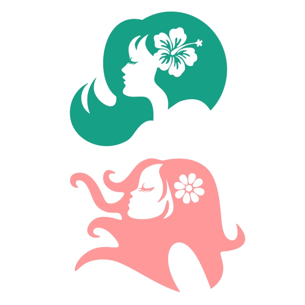 Girl with Flower SVG Cuttable Design