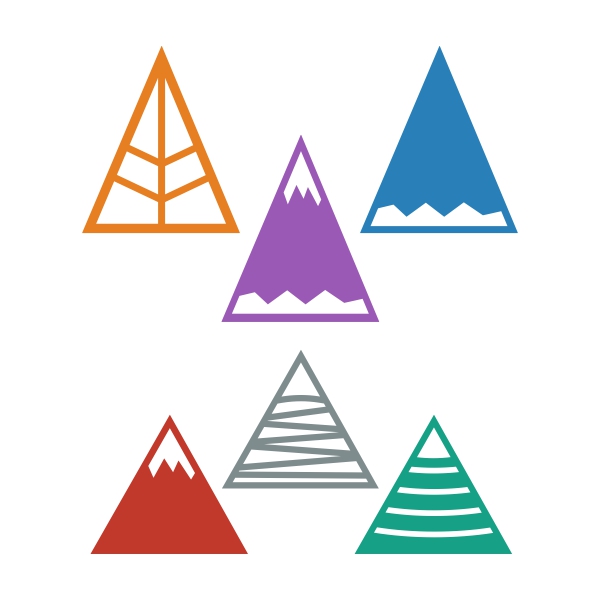 Mountain Icons Pack SVG Cuttable Design
