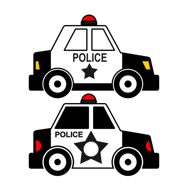 Cute Police Car SVG Cuttable Design