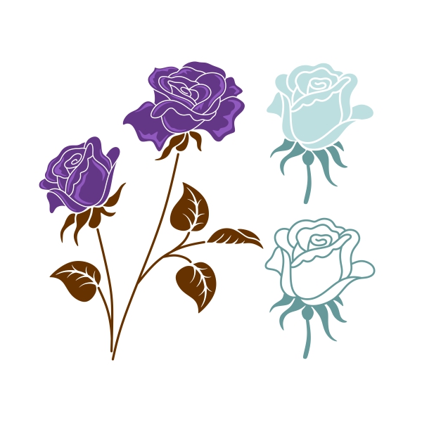 Roses Flower SVG Cuttable Design