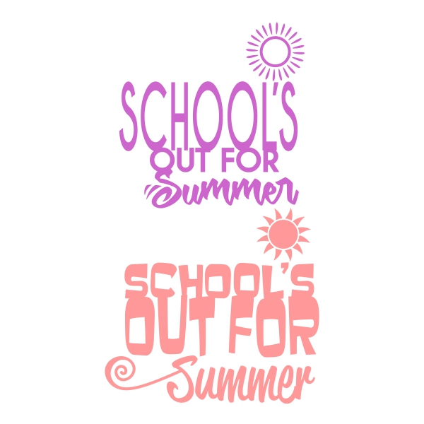 School's Out For Summer SVG Cuttable Design