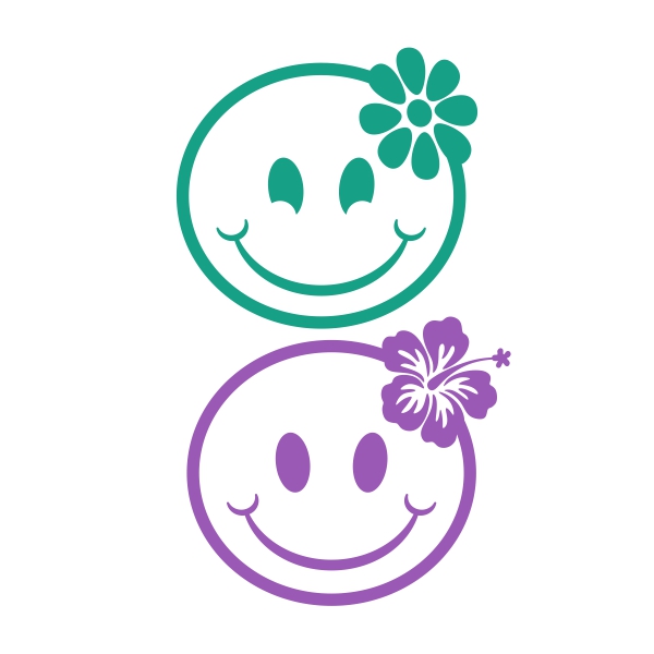 Smile Flower SVG Cuttable Design