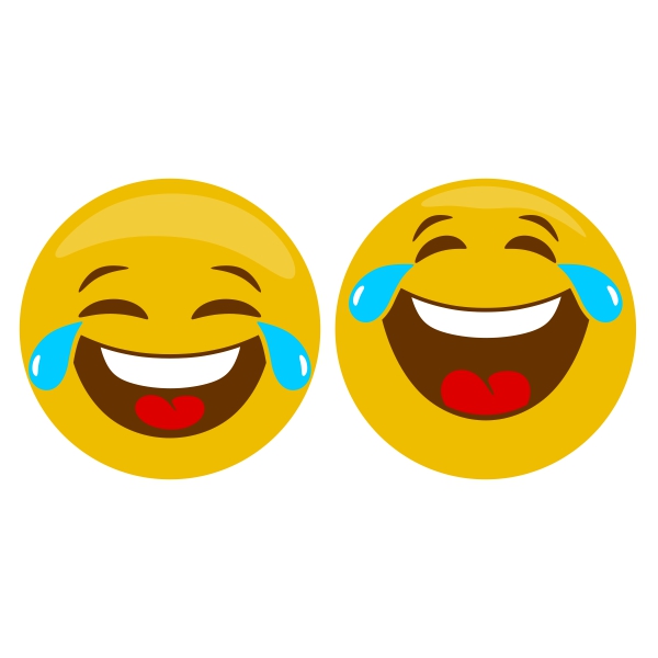 Laughing Tears Emoji SVG Cuttable Design