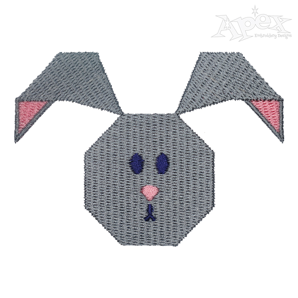 Bunny Paper Face Embroidery Design