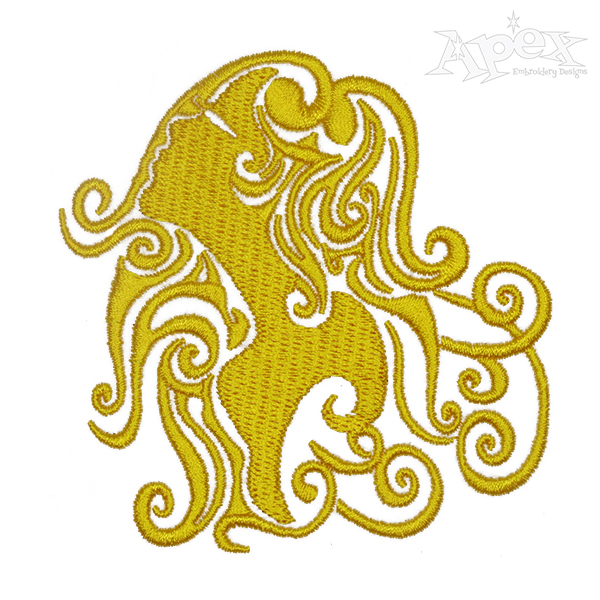 Virgo Zodiac Embroidery Design