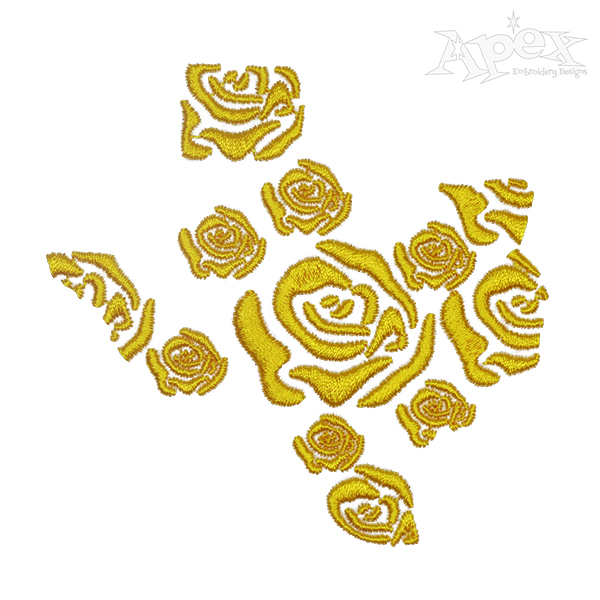 Rose of Texas Embroidery Design