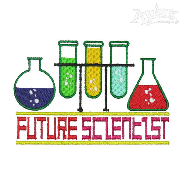Future Scientist Embroidery Design