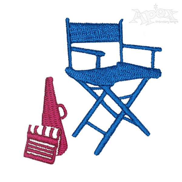 Director Chair Embroidery Design