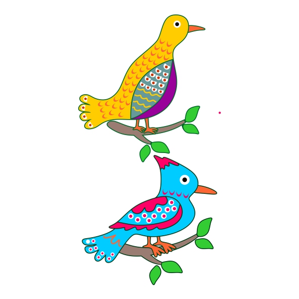 Doodle Birds SVG Cuttable Design