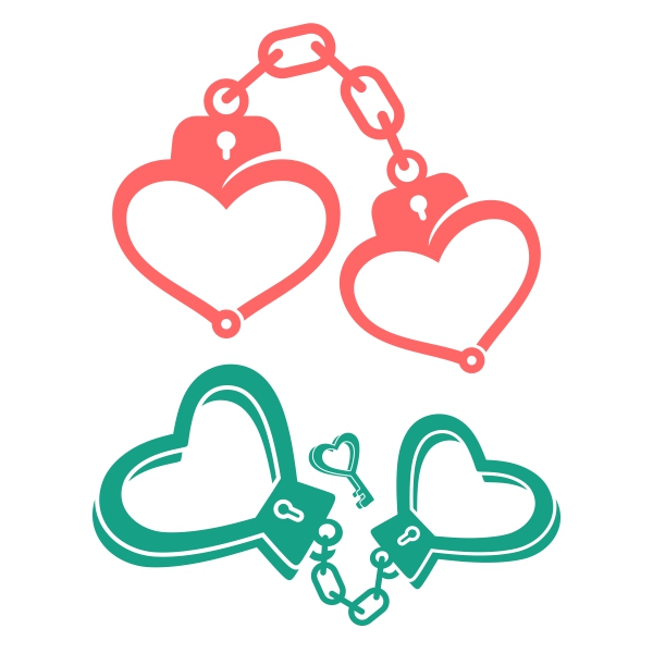 Love Handcuffs SVG Cuttable Design